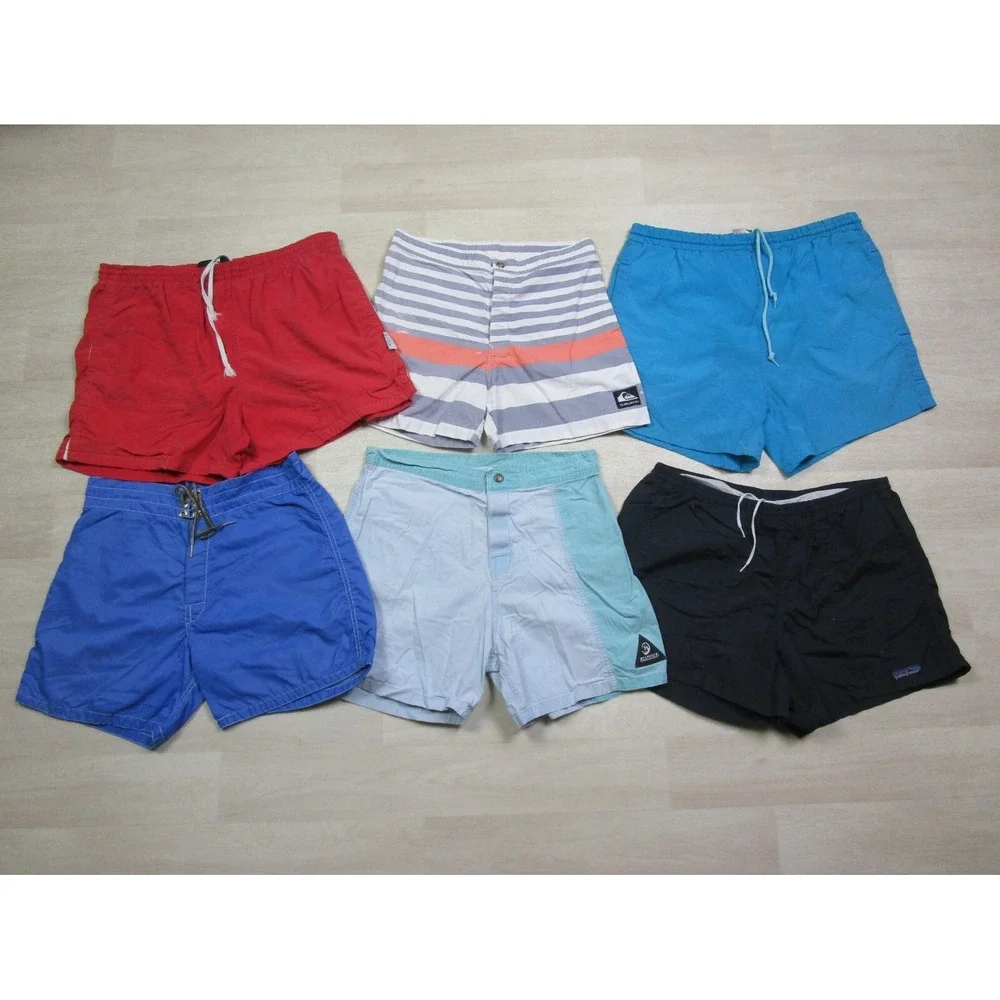 Vintage 1980s Board Shorts Lot of 6 (S/M) Patagonia Gotcha Quicksilver‎ Birdwell